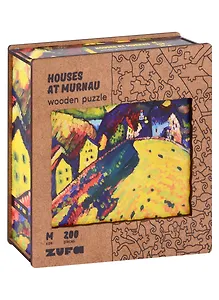 Деревянный пазл с двухслойной крышкой Дома в Мурнау М, 200 деталей