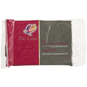 Скульптурный пластилин «Луч», серый, 300 грамм