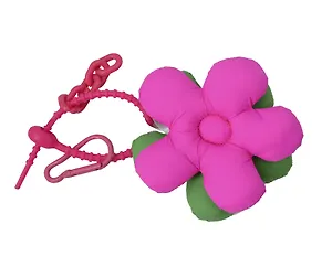 Брелок-обвес на сумку Цветочек Фуксия/Зеленый (текстиль) (12-3307032615-6139)