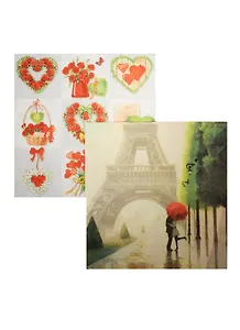 Набор салфеток для декупажа Любовь в париже (1331427/13309095) (2шт) (упаковка) (Froggy Art)