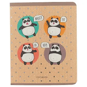 Тетрадь в клетку Unnika, "Каникулы панды", 48 листов, в ассортименте