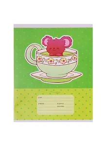Тетрадь в линейку Unnika, "Волшебное чаепитие", 12 листов, в ассортименте