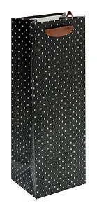 Пакет бутылочный 34,5*12,5*10 "Black shine" бум.мат.ламинат