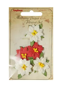 Пуансеттия 4 цветочка (SCB300902) (d=4см) (упаковка)