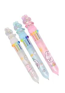 Ручка шариковая авт. 10цв "Зайка"