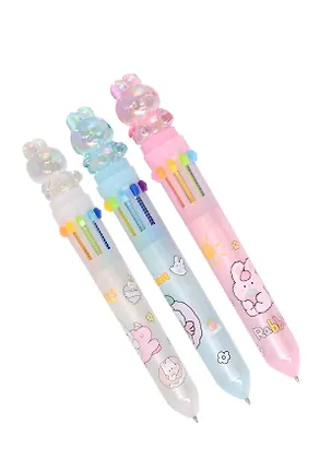 Ручка шариковая авт. 10цв "Зайка" 3101967