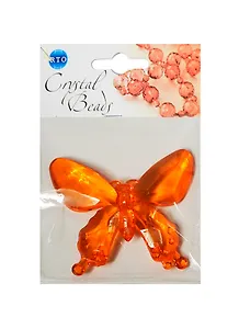 Бусины Кристальная игра Бабочка красная (CRP126) (1шт) (упаковка)