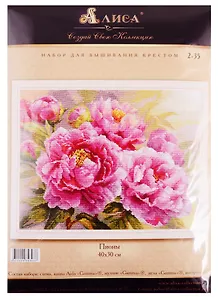 Набор для вышивания Алиса  Пионы 40х30см