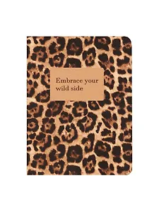 Записная книжка А6 32 листа в клетку, "Леопард. Embrace your wild side", сшивка