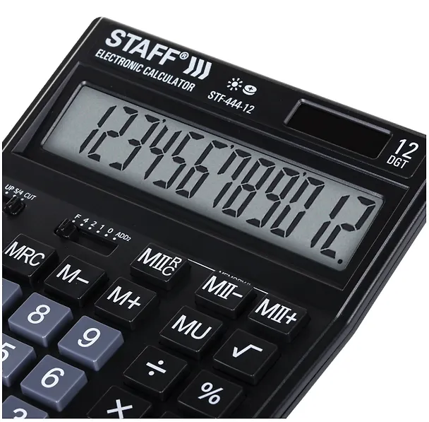 Калькулятор 12 разрядный, настольный, 2-е питан., STAFF STF-444-12 3134843 — 4