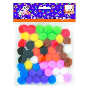 ACTION! Fancy Помпоны d=2 см, 50 шт., в блист. FD020009