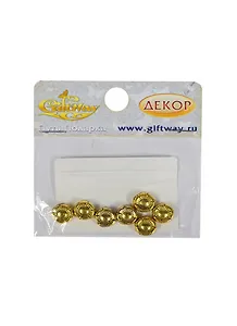 Фурнитура металл бусина Цветок золото (00009805) (7шт) (10х3мм) (10 г/уп.)