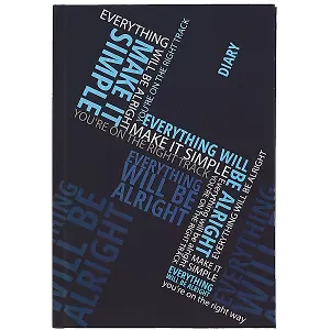 Ежедневник недат. А5 80л "Лозунги" 7БЦ, лам.софт-тач, выб.УФ-лак, офсет