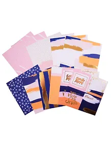 Набор бумаги для скрапбукинга с фольгированием Happy moments, 12 листов 15,5×15,5, 250г/м 2741987