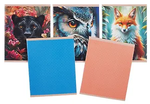 Тетрадь 80л кл. "Микс" скрепка, мелов.картон, поля, офсет, ассорти