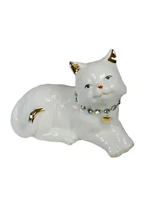Фигурка фарфоровая Кошечка со стразами (11х5х8) (37076)