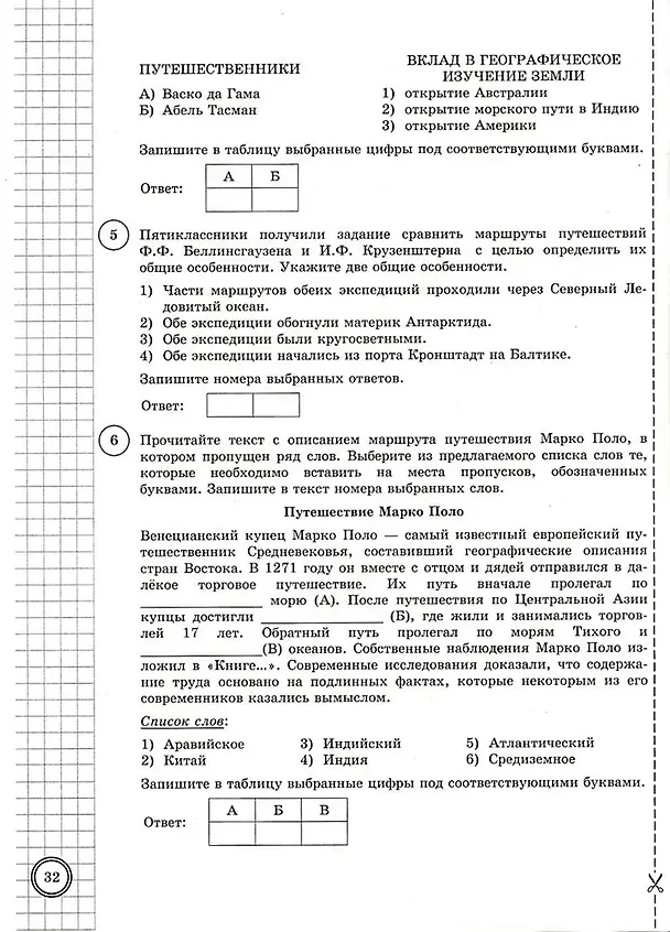 Книга ВПР. География. 5 класс. Типовые задания. 10 вариантов заданий. Подробные критерии оценивания. Ответы (Александр Летягин, Владимир Пятунин) — 4