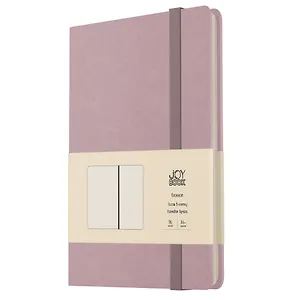 Книга для записей А4- 96л кл. "Joy Book. Ежевичное суфле" иск.кожа, тонир.блок, скругл.углы, ляссе, резинка