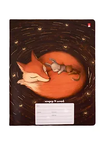 Тетрадь в клетку Альт, "Волшебные лисы", 18 листов, в ассортименте