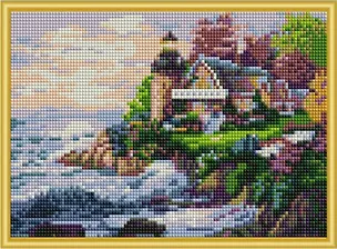 Набор для творчества, Алмазная мозаика Маяк на склоне (класс.) 22*32см, (20цв.) AC22008 345523