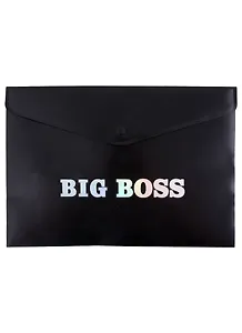 Папка-конверт А4 на кнопке "BIG BOSS", черная