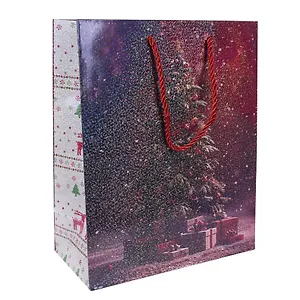 Пакет А4 26*32*12,5 "Подарки под елкой" НГ, бум.мат.ламинат