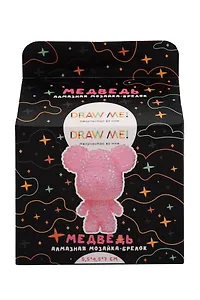 Алмазная мозаика на брелоке Draw Me! "Розовый мишка", (5,5*4,5*7 см)