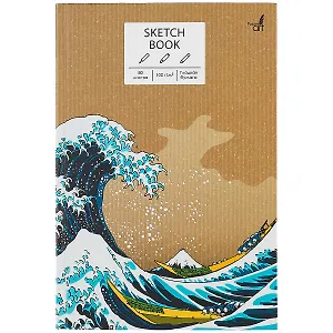 Скетчбук А5+ 80л "Волна", 100г/м2, 7БЦ