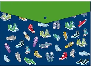 Папка для тетрадей, А4 (33*23,5см), Феникс+, Кеды, пластиковая, на кнопке