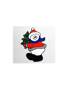 Аппликация Мэджик гель (085021) Снеговик с елкой