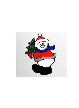 Аппликация Мэджик гель (085021) Снеговик с елкой 2338140