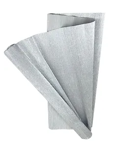 Бумага, Herlitz/Херлитц, гофрированая, цветная, серебро