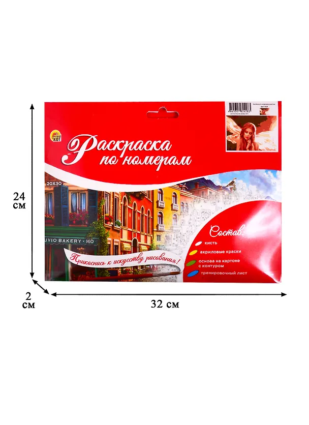 Набор ТМ Рыжий Кот Раскраска на картоне A4 Красивая фея (Арт. Р-2428) 2808878 — 3