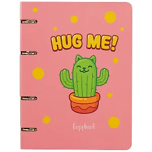 Тетрадь на кольцах в клетку Unnika, "Cute & Funny. Hug me", 100 листов