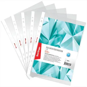 Папка-вкладыш с перфорацией Berlingo/Берлинго Luxe, А4, 110мкм, глянцевая/50шт. S1110