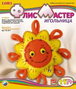 LORI Рк-077 ФлисМастер Игольница Игривое солнышко (7+) (Art Флис) (коробка)