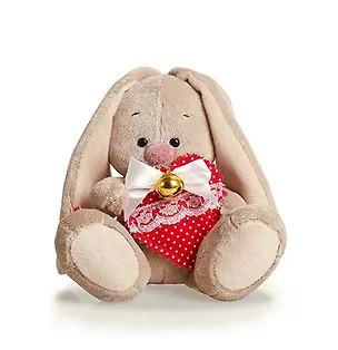 Мягкая игрушка Зайка Ми с сердцем и бубенчиком (15 см) (SidXm28) 2394730