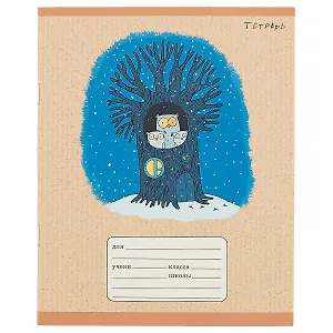 Тетрадь в клетку Unnika, "Сказочный лес", 24 листа, в ассортименте