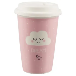 Стакан керамический Dream big (Облачко) (ПВХ бокс)