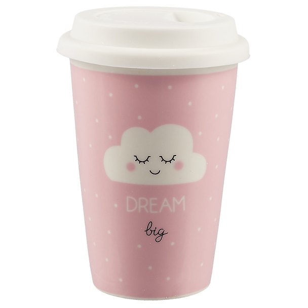 Стакан керамический Dream big (Облачко) (ПВХ бокс) 2656225 — 1