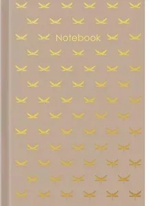 Записная книжка, Феникс+ А6+, 192стр Ноутбук. Золотые стрекозы твердая обложка 47886