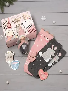 Новогодний подарочный набор Волшебного нового года (носки р 36-39, ёлочная игрушка)