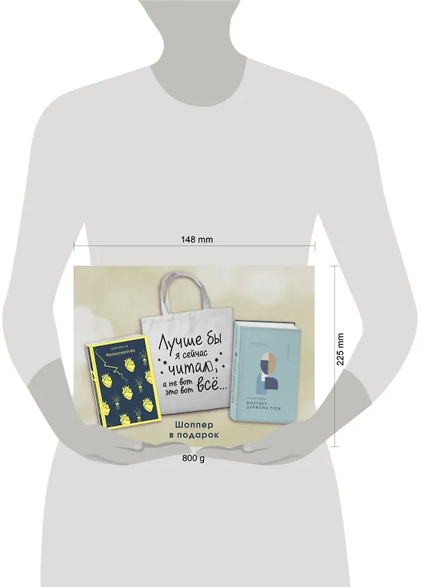 Книга Комплект Книги и шоппер ("Франкенштейн", "Портрет Дориана Грея" и Шопер "Лучше бы я сейчас читал...) (Мэри Шелли, Оскар Уайльд) — 6