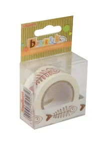 ХОББИ И ТЫ ScrapBerrys Бумажная клейкая лента с принтом Basik&Co Рыбки-3 15мм*8м