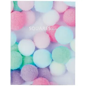 Книга для записей А5 96л кл. "Pom poms" интегр.перепл., глянцевая ламинация