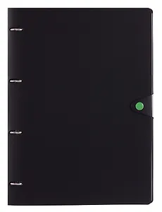 Тетрадь А4 80 листов, клетка, "Favorite Black. No 2" на кольцах, сменный блок, на кнопке