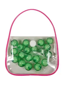 Бусины в сумочке с леской, 14 мм,  зеленый (11-08431-4)