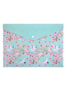 Папка-конверт А4 на кнопке "Журавли"