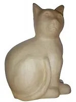 Фигурка из папье-маше объемная ср. Кошка сидит (MA002) (21х11х25см)