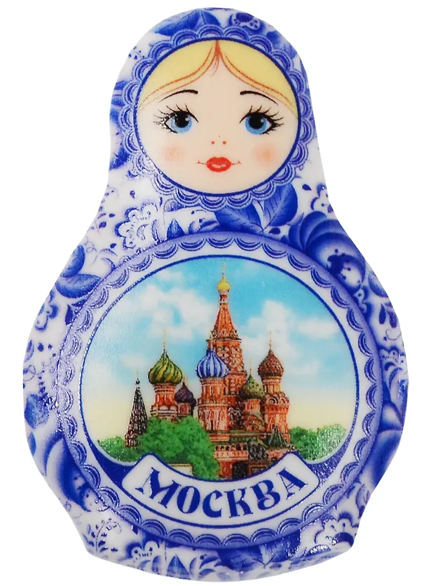 Магнит в форме матрешки «Москва», 5.4 х 8 см 1594550 2568385 — 1